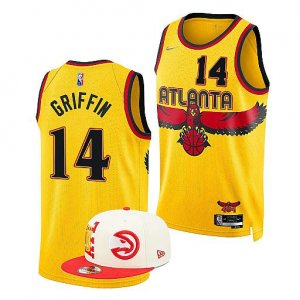 NBA 14 Griffin Hawks 21-22 city Maillot jaune